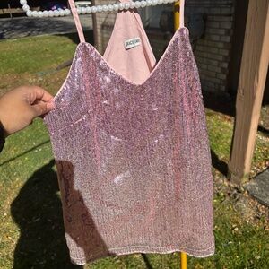 Bling Pink Strap Top